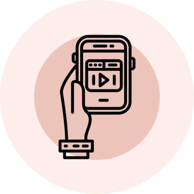 Bir smartphone simge vektör çizim