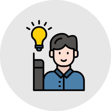 fikir vektör renk simgesi