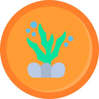 Bitki. Web simgesi basit illüstrasyon