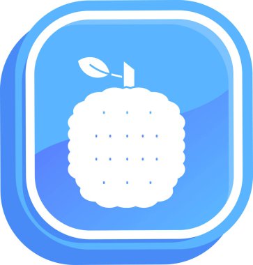 Elma. Web simgesi basit illüstrasyon