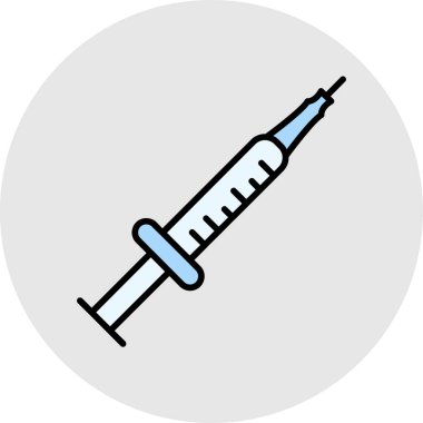 Enjeksiyon. Web simgesi vektör illüstrasyonu