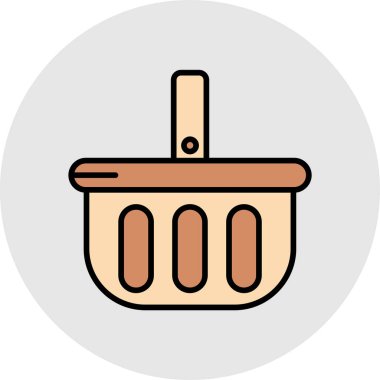 Sepet. Web simgesi basit illüstrasyon