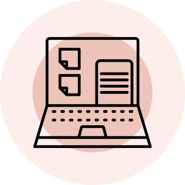 dizüstü bilgisayar kutsal kişilerin resmi, basit vektör çizim