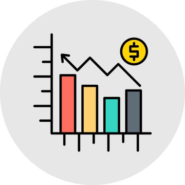 grafik simgesinin vektör illüstrasyonu