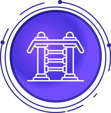 Modern köprü simgesinin vektör çizimi