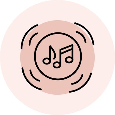 Müzik simgesinin vektör illüstrasyonu
