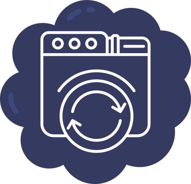 Çamaşır. Web simgesi basit tasarım