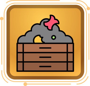 kutu simgesi vektör illüstrasyonu