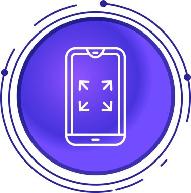 Cep telefonu simgesinin vektör illüstrasyonu