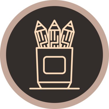 Bir kalem simgesinin vektör illüstrasyonu