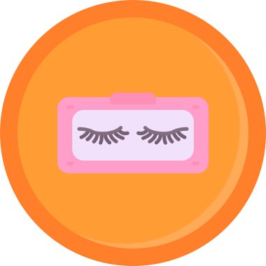 Makyaj. Web simgesi basit illüstrasyon