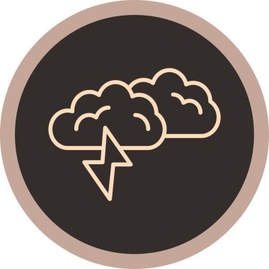 Bulut simgesi vektör illüstrasyonu