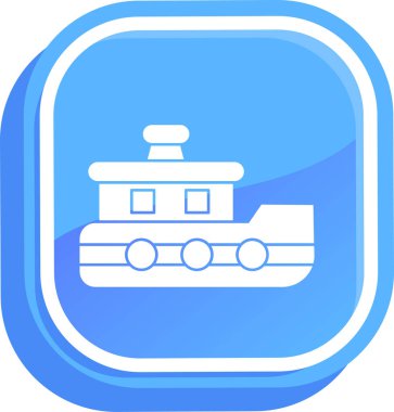 Gemi. Web simgesi basit illüstrasyon