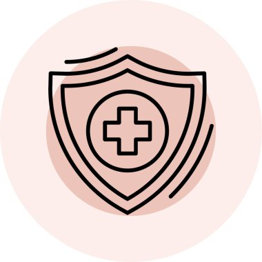 Kalkan simgesi. düz dizayn biçimi 10