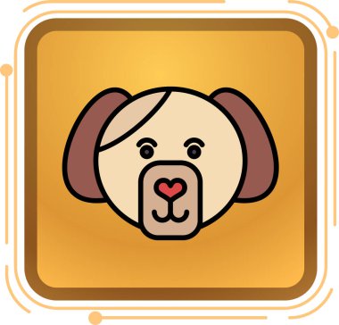 köpek etiketi vektör illüstrasyonu