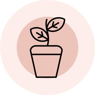 Bitki. Web simgesi basit illüstrasyon