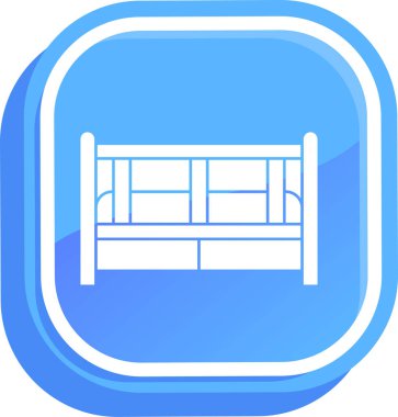 yatak ikonu vektör illüstrasyonu