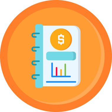 finansal grafik simgesi düz çizim