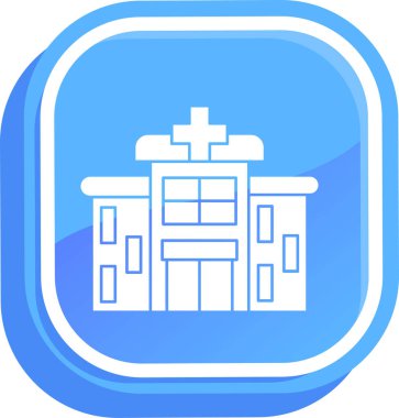 Bina ikonu. Web için okul oluşturma vektör simgelerinin basit illüstrasyonu