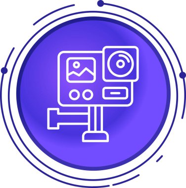 Bir bilgisayar monitörünün vektör illüstrasyonu