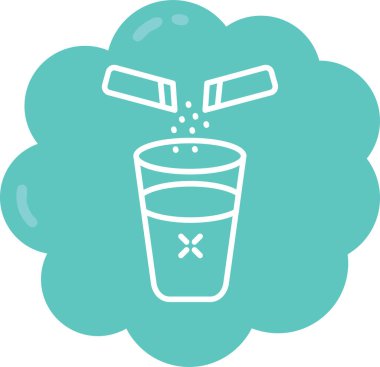 Su. Web simgesi basit illüstrasyon