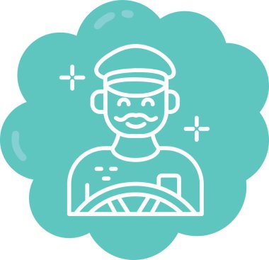 sürücü sürücü simgesi ana hatları biçiminde