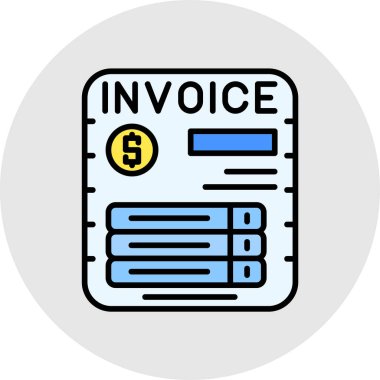 Fatura simgesinin vektör illüstrasyonu