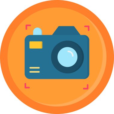 Kamera. Web simgesi basit illüstrasyon