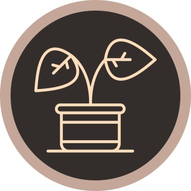 Bitki. Web simgesi basit illüstrasyon