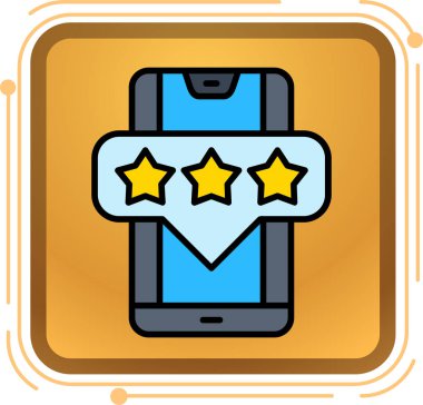 akıllı telefon derecelendirme renk vektör çizimi