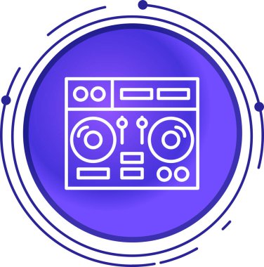 çizgi stereo sistem simgesi beyaz arkaplanda izole edildi. Sistem hoparlörleri. Müzikal sütun hoparlörlerinde müzik ikonu. Renkli taslak konsepti. vektör.