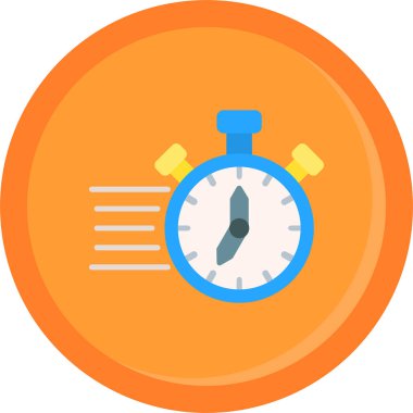 Saat. Web simgesi basit illüstrasyon