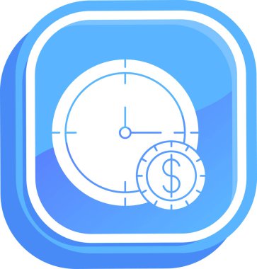 Saat Vektörü Kabartma Simgesi Tasarımı