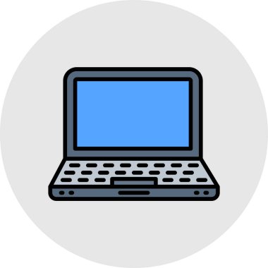 Bilgisayar klavyesi simgesi. Taslak bilgisayar klavye vektör rengi düz izole