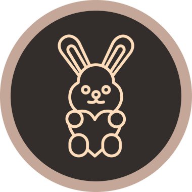 Tavşan simgesinin vektör çizimi