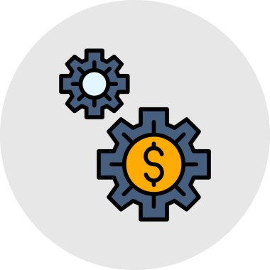 Dolar işareti simgesi olan dişliler