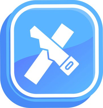 Beyaz arkaplandaki mavi haç simgesinin vektör çizimi