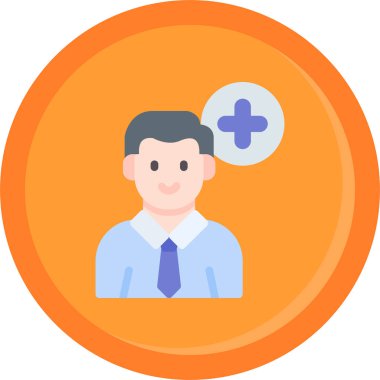 Bozuk para ikonu olan adam, vektör illüstrasyonu