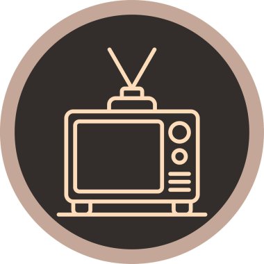 TV simgesi vektör illüstrasyonu
