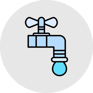 water tap icon. outline illustration of faucet vector icons for web