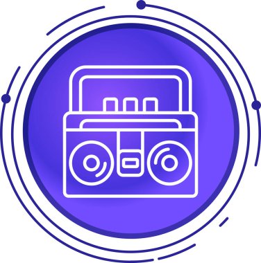 Bir radyo simgesinin vektör illüstrasyonu