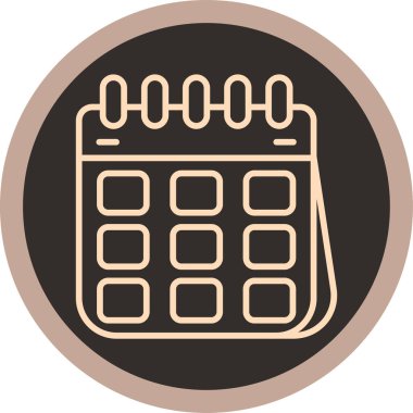 Takvim simgesi, vektör çizimi