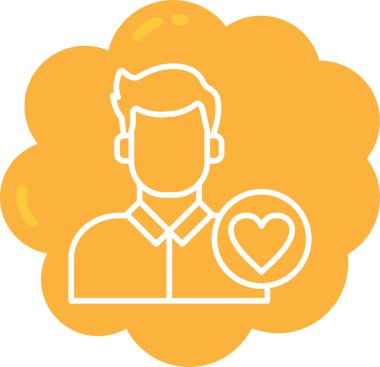 Bir kalp simgesinin vektör illüstrasyonu