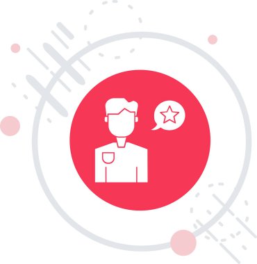 beyaz arkaplanda izole edilmiş kullanıcı profili simgesi olan insan rengi. İnsan profili sembolü. Profil işaretli kullanıcı profili. Değişken rastgele dinamik şekiller. vektör.