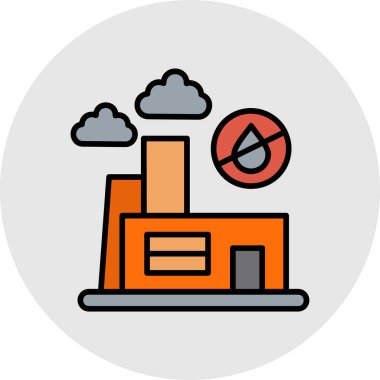 Moda tarzında izole edilmiş fabrika simgesi