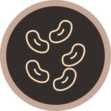 kahve çekirdeği ikonu vektör illüstrasyonu