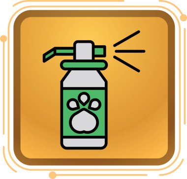 Evcil köpek şampuanı simgesi, basit stil.