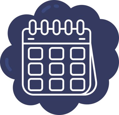 Takvim. Web simgesi basit illüstrasyon