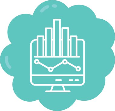 Bulut. Web simgesi basit illüstrasyon