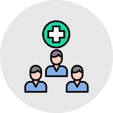 bir grup insan ikonu. Takım vektör simgesinin özet grubu düz izole edildi